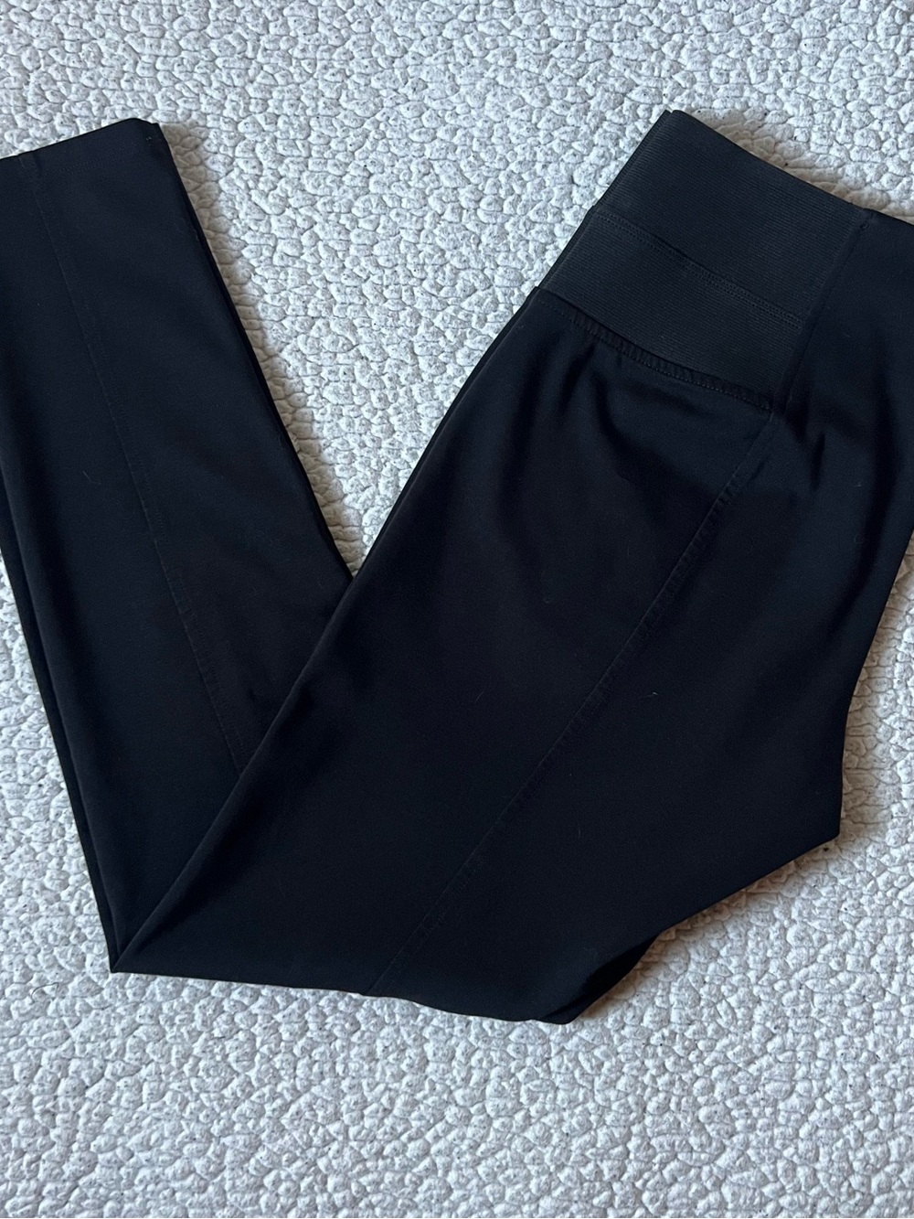 Vera Wang Black High-Waist Leggings with Wide Supportive Waistband